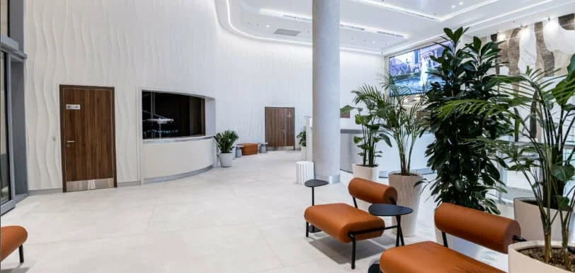 Bright clinic interior